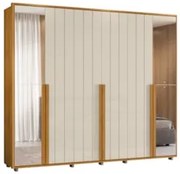 Guarda Roupa Casal 278cm 6 Portas 4 Espelhos Zac Off/Cinamomo Z10 - Mp