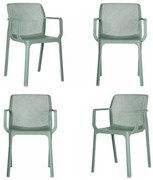 Kit 04 Cadeiras Sardenha Polipropileno Verde - 73397 Sun House