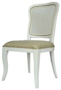 A Cadeira Louis XV Encosto em palha - Branco Kleiner