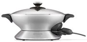 Panela Elétrica Tramontina by Breville Wok Chef em Alumínio Fundido com Tampa de Vidro 6 L 127 V