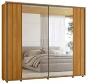 Guarda Roupa Casal 278cm 2 Portas 8 Espelhos Mya Cinamomo Z10 - Mpozen