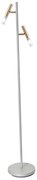 Luminária De Chão Flash Ø24X147Cm Tubo Ponteira Acrílico Metal Alumíni... (PRETO)
