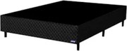 Base Para Cama Box Casal 138cm Poliéster Bordado Perola Negra Preto -