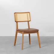 Cadeira Lalá Encosto Palha Creme - Whisky