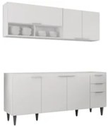 Armário de Cozinha CP01 Para Pia 180cm Pérola Z34 Branco    - Mpozenat