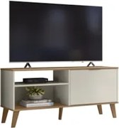 Rack Bancada Para TV 50 Pol 120cm Roby Off/Nature Z49      - Mpozenato