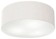 Plafon Cilíndrico Md-3006 Cúpula em Tecido 60x15cm Branco - Bivolt