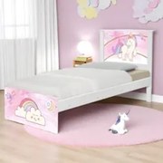 Cama Solteiro Infantil Para Colchão 188x88cm Unicórnio K06 - Mpozenato
