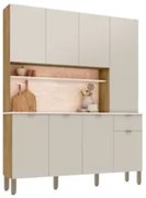 Cozinha Compacta 8 Portas 161cm Soul Z06 Freijó/Soft - Mpozenato