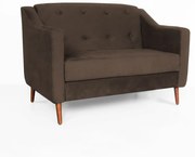 Namoradeira Bruna Pé Palito Suede Marrom Luxo