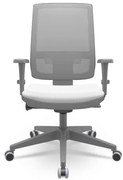Cadeira Brizza Diretor Grafite Tela Cinza Assento Aero Branco Base Autocompensador Piramidal - 66244 Sun House