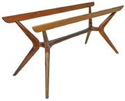 Base Retrô para Mesa de Jantar Madeira Maciça Eucalipto Design Pés Palito Ideal para Tampo de Vidro