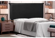 Cabeceira Garden Para Cama Box Casal 140 cm Corino S04 - D'Rossi - Preto