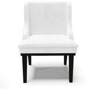 Kit 06 Cadeiras de Jantar Liz Corano Base Fixa Madeira Preto D03 - D'Rossi - Branco