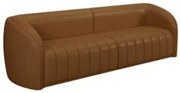Sofá Living Decorativo 3 Lugares 252cm Meris Z32 Sintético Caramelo -