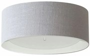 Plafon Cilíndrico Md-3008 Cúpula em Duplo Tecido 60x25cm Cinza / Branco - Bivolt