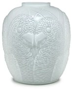 Vaso Papagaio Branco Leitoso Murano Cristais Cadoro