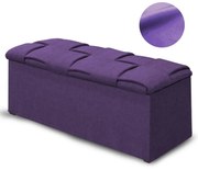 Calçadeira Baú Casal Queen 160cm Ravena Veludo Roxo - Simbal - Violeta escuro