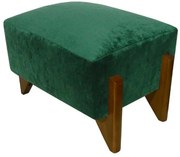 Banquinho Acolchoado Evo Retangular Peach Veludo em Várias Cores - Verde