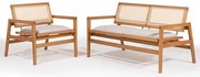Conjunto Poltrona e Sofá 02 Lugares Alba Encosto Tela - 78426 Sun House