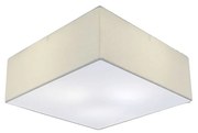 Plafon Quadrado Md-3000 Cúpula em Tecido 25x25x12cm Branco - Bivolt