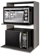 Suporte Micro-Ondas e Forno Armário Aéreo 60cm Turim Z34 Grafite - Mpo