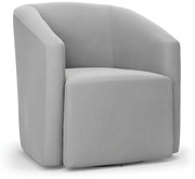 Poltrona Decorativa Base Giratória Stella Max Suede D03 - D'Rossi - Cinza