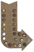 Quadro Decorativo Porta Tampinhas Mdf Cru 40x26 Seta Beer - D'Rossi
