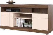 Rack Bancada para TV até 55 Polegadas 136cm Yara Nogueira Real/Off Whi