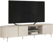 Rack Bancada de TV 75 Pol 241cm Ariane D04 Off White/Dourado - Mpozena