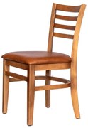 Cadeira Largo - Verniz Natural - Tecido New Kouro Ocre