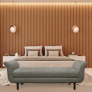 Recamier Olinda Suede 160 cm Pés Torneados Tabaco - D'Rossi - Grafite