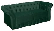 Namoradeira Sofá 2 Lugares Chesterfield Capitonê 186cm Veludo Verde - Sheep Estofados - Verde