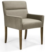 Poltrona Angel Veludo Marrom B-68 Base de Madeira D07 - D'Rossi