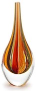 Gota Mini Média Hippie Vermelha, Laranja e Amarela Murano Cristais Cadoro