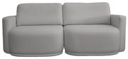 Sofá 2 Lugares Orgânico 174cm Modulado para Sala Brumma Bouclê  K01 - D'Rossi - Cinza