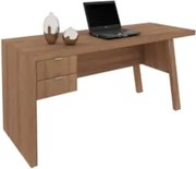Mesa para Escritório com 02 Gavetas ME4122 Amêndoa - Tecno Mobili