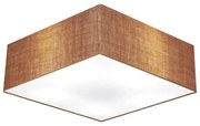 Plafon Quadrado Md-3052 Cúpula em Tecido 15/60x60cm Palha - Bivolt