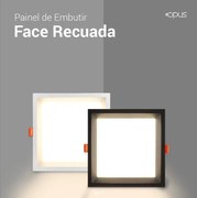 Embutido Quadrado Recuado 17X17Cm Led 18W 4000K Bivolt - Branco / Down...