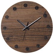 Relógio Pontos de Madeira Maciça -