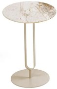 Mesa Lateral Lux Baixa Tampo Calacata Base Off White - 78897 Sun house