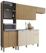 Cozinha Compacta Balcão Com Pia 120cm Laura Plus Freijó/Soft Z06 - Mpo