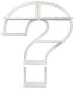 Estante Aérea Ponto de Interrogação Branco TX Woodyou