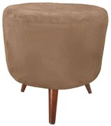 PUFF BANQUETA DECORATIVA DORA REDONDO SU - Marrom Rato