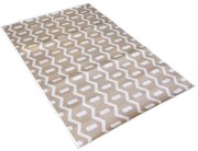 Tapete para Sala de Estar 100x150 Cm Dupla Face Avelã São Carlos - D'Rossi