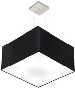 Lustre Pendente Quadrado Md-4199 Cúpula em Tecido 30/60x60cm Preto - Bivolt