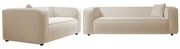 Kit Sofá 2 Lugares 160cm e Poltrona Decorativa Escritório Orgânico Cecília Linho - ADJ Decor