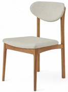 Cadeira Paiva Champagne Estofada Tec. Bege Claro - 76845 Sun House