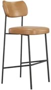 Banqueta Alta Bar Estofada Milli Sintético Caramelo A14 - Mpozenat