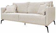 Sofá Decorativo 2 Lugares 160cm Pés em Aço Stagno Linho Pérola G63 - Gran Belo